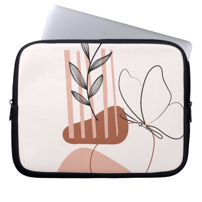 Capa Para Notebook Protetor de Laptop Botânico Abstrato Moderno, Mini (Frente)