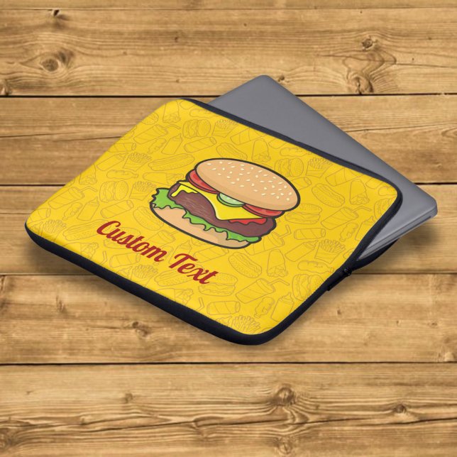Capa Para Notebook Protetor de Laptop Cheeseburger (Criador carregado)