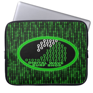 Capa Para Notebook Protetor de Laptop com Código Binário Chuva Logo D
