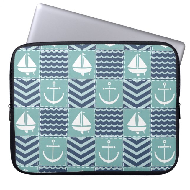 Capa Para Notebook Protetor de Laptop com Colcha Náutica (Frente)