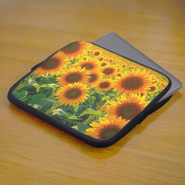 Capa Para Notebook Protetor de Laptop com Girassóis (Laptop sleeve with sunflowers)