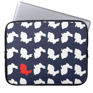 Capa Para Notebook Protetor de Laptop com Padrão de Pelos de Coelhos 