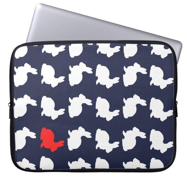 Capa Para Notebook Protetor de Laptop com Padrão de Pelos de Coelhos  (Frente)