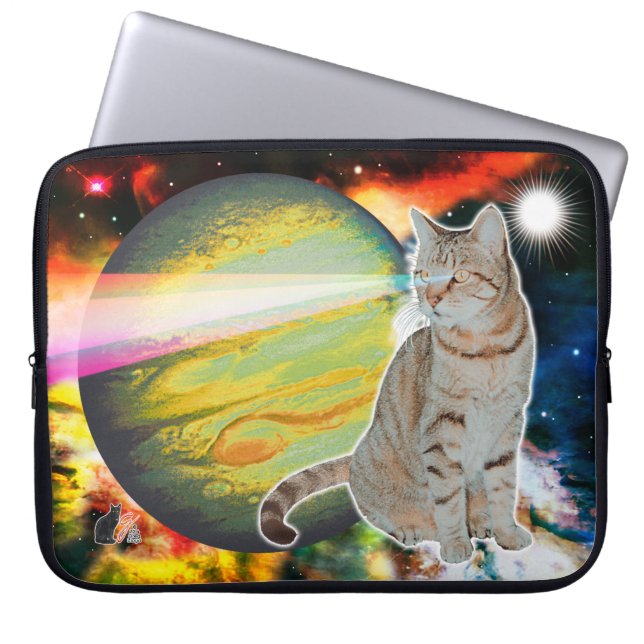 Capa Para Notebook Protetor de Laptop Laser-Gato Mossbody (Frente)
