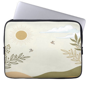 Capa Para Notebook Protetor de Laptop Paisagem Botânica Minimalista
