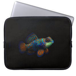 Capa Para Notebook Protetor de Laptop Preto 4 Luxo, Peixe-Dragão Mand