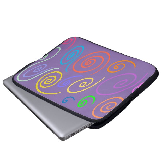 Capa Para Notebook Protetor de Laptop Redemoinhos de Arco-íris (Frente Inferior)