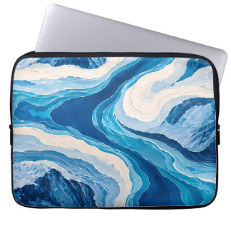 Capa Para Notebook Protetores de Laptop de Geleira Azul Abstrata | Es
