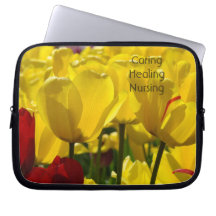 Protetores de laptop Tulipas Amarelas Flores Prese