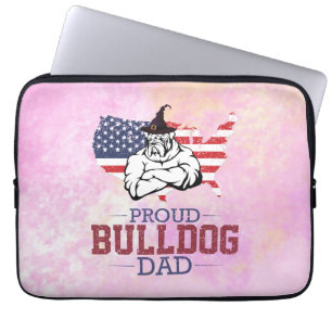 Capa Para Notebook Proud Bulldog Dog Pai, Bulldog Dia de os pais Gift