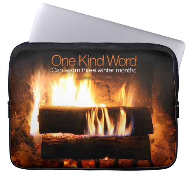 Capa Para Notebook Proverbo Inspiracional Japonês "gentileza" (Frente)