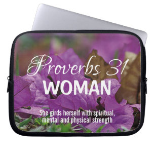 Capa Para Notebook Proverbos Inspiracionais 31 FORÇA feminina