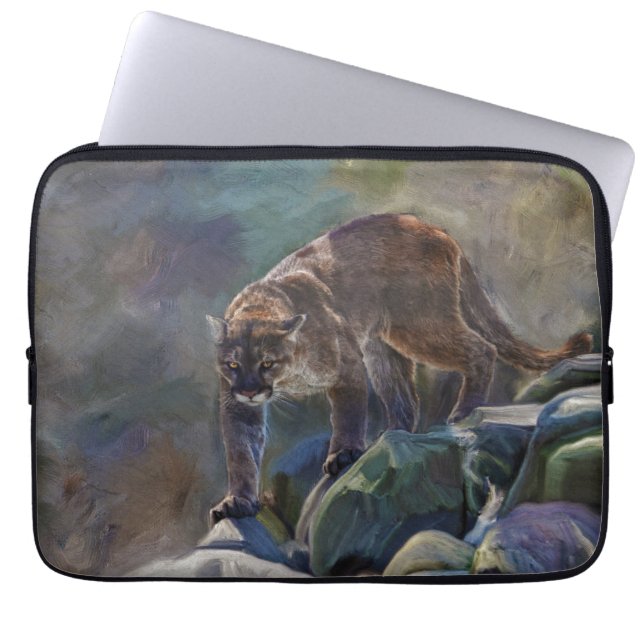 Capa Para Notebook Prowgar Cougar Mountain Lion Art Design (Frente)