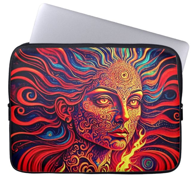 Capa Para Notebook Psicodélica Pastel Art - Visionary Third Eye Girl (Frente)