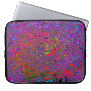 Capa Para Notebook Psicodélico Groovy Magenta Retro Líquido