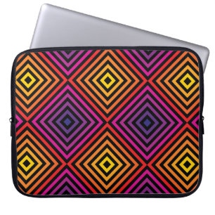 Capa Para Notebook Psicodélico Rainbow Chevron Patterno