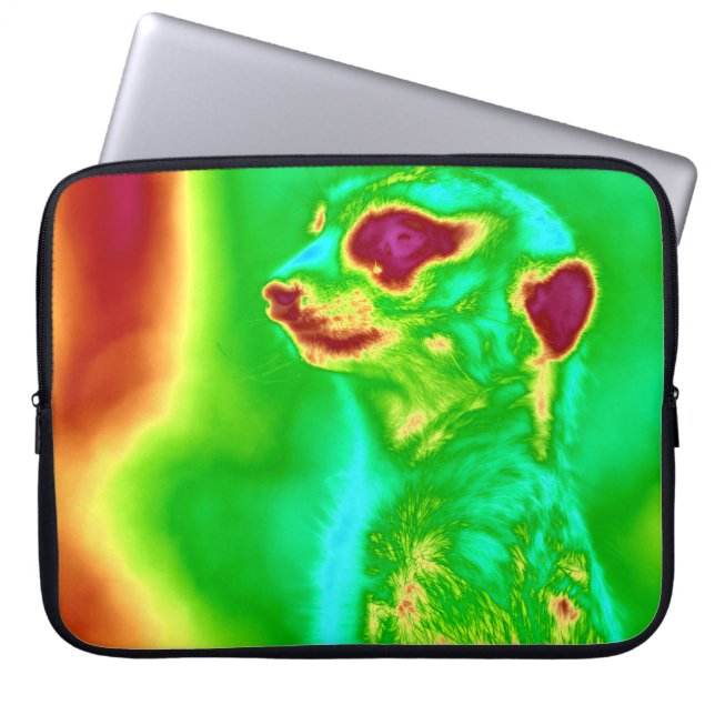 Capa Para Notebook Psychedelic Meerkat (Frente)