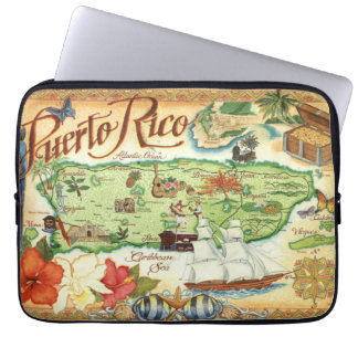 Capa Para Notebook Puerto Rico Map