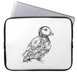 Capa Para Notebook Puffin Wild Animal Nature Ilustração Tatuagem de A