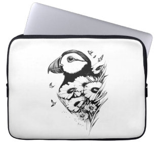 Capa Para Notebook Puffin Wild Animal Nature Ilustração Tatuagem de A