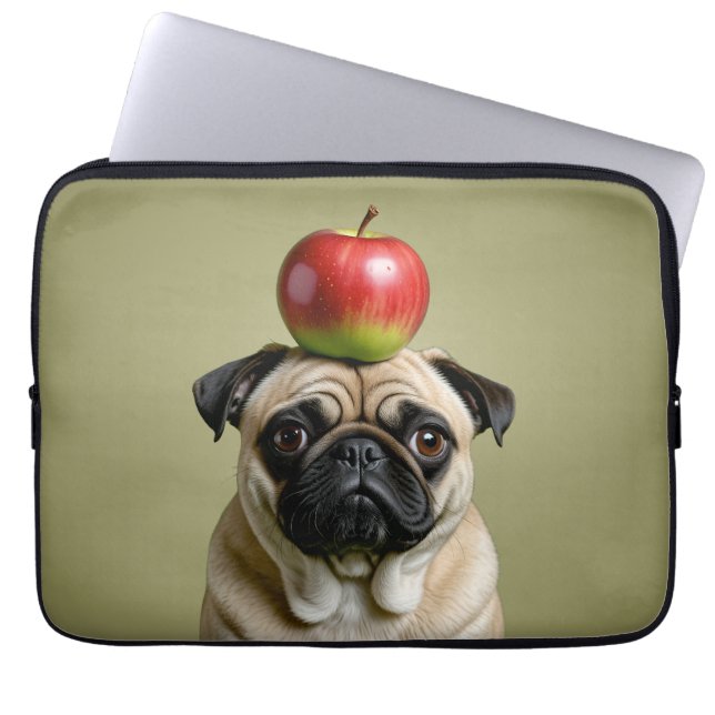 Capa Para Notebook Pug Apple (Frente)