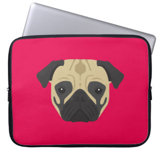 Capa Para Notebook Pug cor-de-rosa