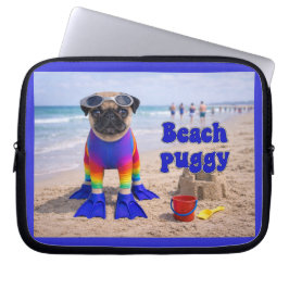 Capa Para Notebook Pug da Praia