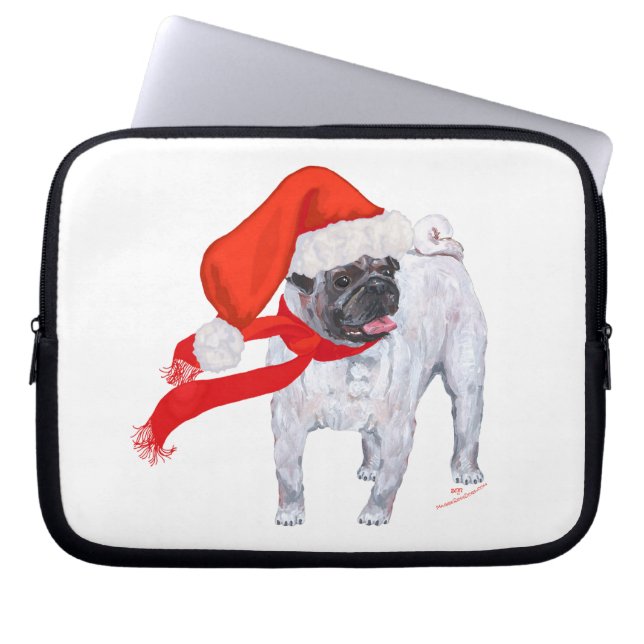 Capa Para Notebook Pug de Natal (Frente)