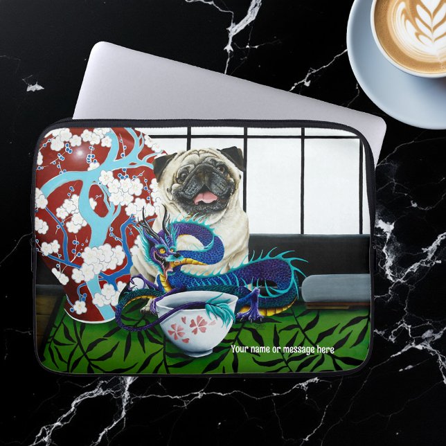 Capa Para Notebook Pug Dog Chinese Dragon (Criador carregado)