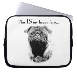 Capa Para Notebook Pug Happy Face