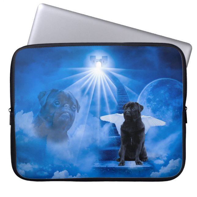 Capa Para Notebook Pug in Heaven as Angel Sympathy (Frente)