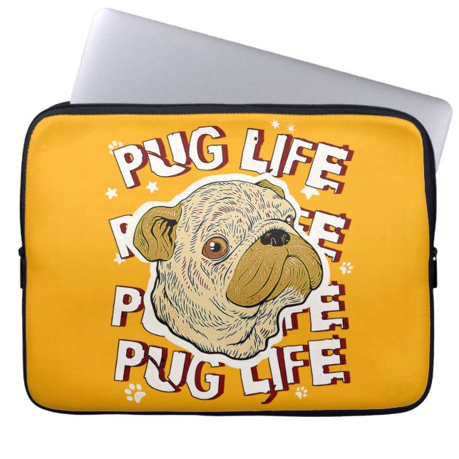 Capa Para Notebook Pug Life Animal og (Frente)
