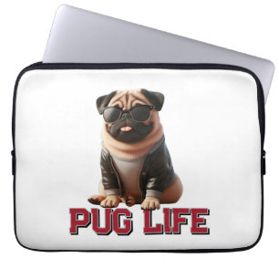 Capa Para Notebook Pug Life Cut Pug Dog