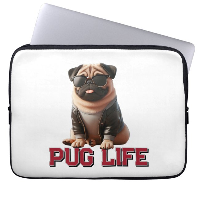 Capa Para Notebook Pug Life Cut Pug Dog (Frente)