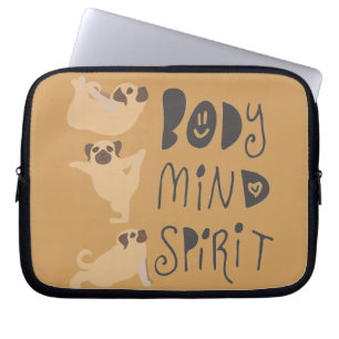 Capa Para Notebook Pugs de Ioga
