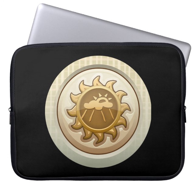 Capa Para Notebook Pulso aleatório: emblema do cosma da realização (Frente)