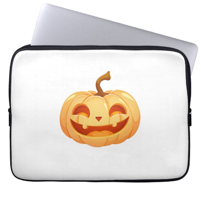 Capa Para Notebook Pumpkin Bonito Jack O Lanterna Turtle Sea Hallowee (Frente)