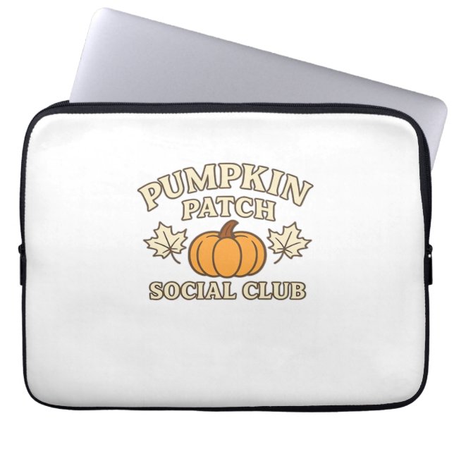 Capa Para Notebook Pumpkin Patch Social Club - Estética Cozy Autumn (Frente)