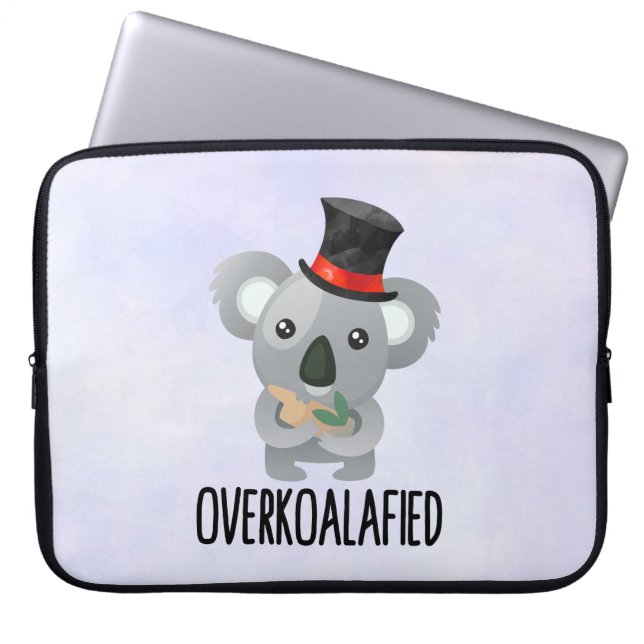 Capa Para Notebook Pun Cute Koala Superkoalaficado (Frente)