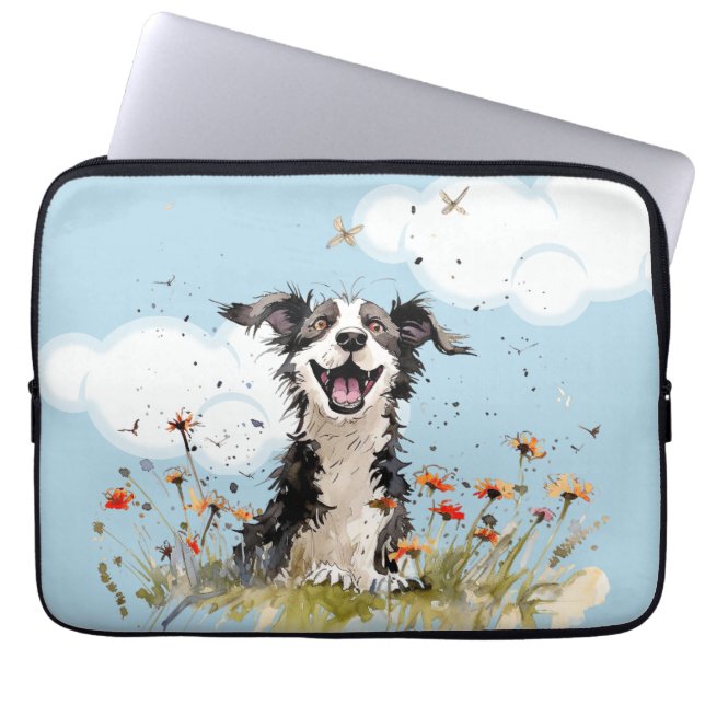 Capa Para Notebook Pup Feliz (Frente)