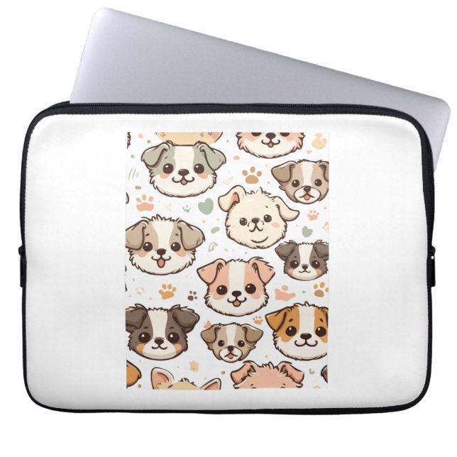 Capa Para Notebook Puppies Felizes e Bonitos (Frente)