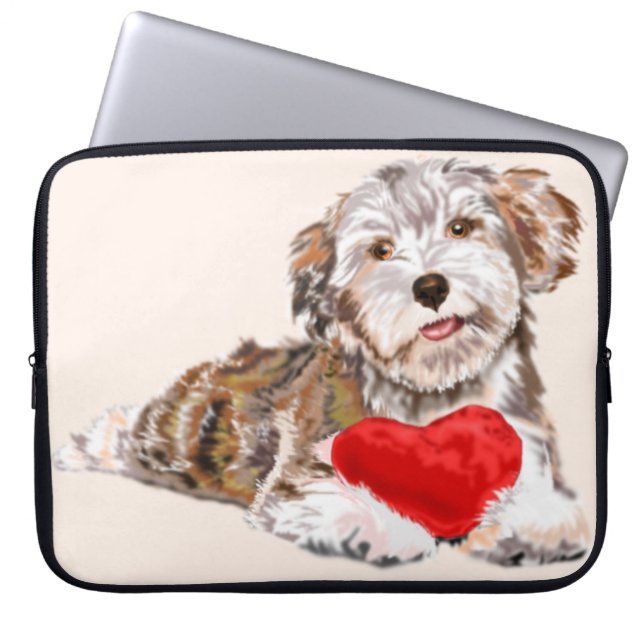 Capa Para Notebook Puppy Love (Frente)