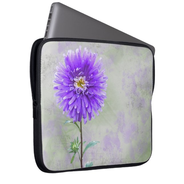 Capa Para Notebook Purple Dahlia (Frente Esquerda)