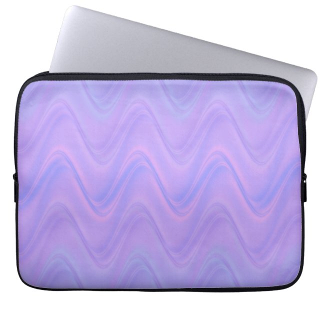 Capa Para Notebook Purple Pink Wavy Lines Pattern (Frente)