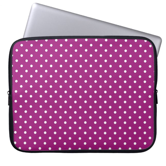 Capa Para Notebook Purple Polka Dot Pattern (Frente)