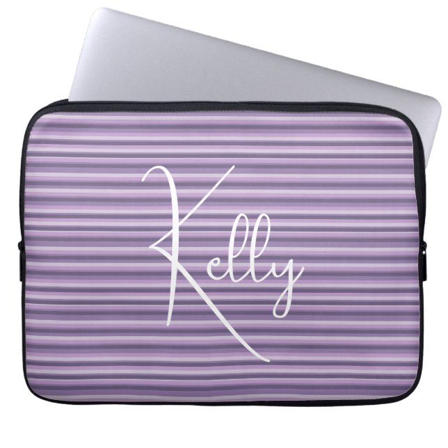 Capa Para Notebook Purple stripes (Frente)