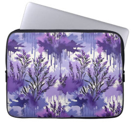 Capa Para Notebook Purple Watercolor with Florals