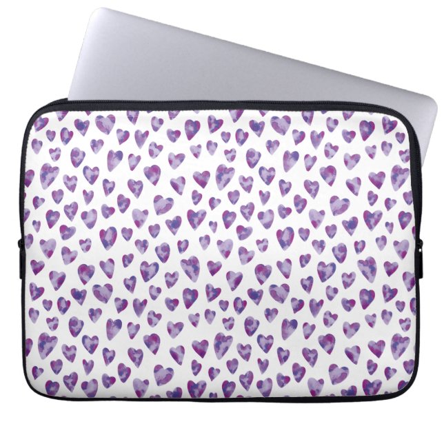 Capa Para Notebook Purple Watercolour Heart (Frente)