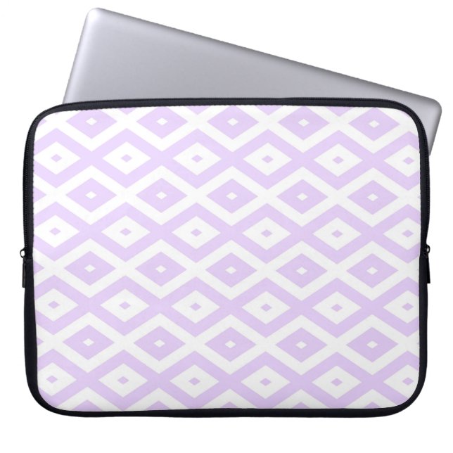 Capa Para Notebook Púrpura e padrão de diamante branco (Frente)