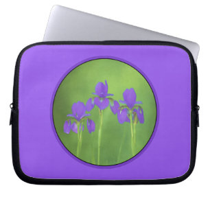 Capa Para Notebook Púrpura Iris - Arte Flor Original